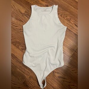 Nine West Cream Sleeveless Bodysuit